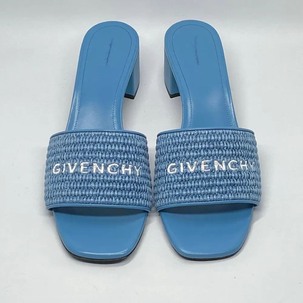 Givenchy Logo Raffia Slide Sandals size 39 - Picture 4 of 16